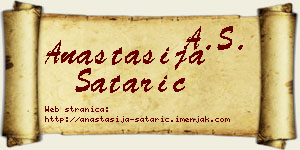 Anastasija Satarić vizit kartica